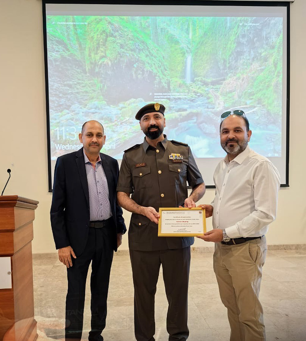 Certificate of Appreciation from GDRFA Dubai Certificate of Appreciation from GDRFA Dubai
